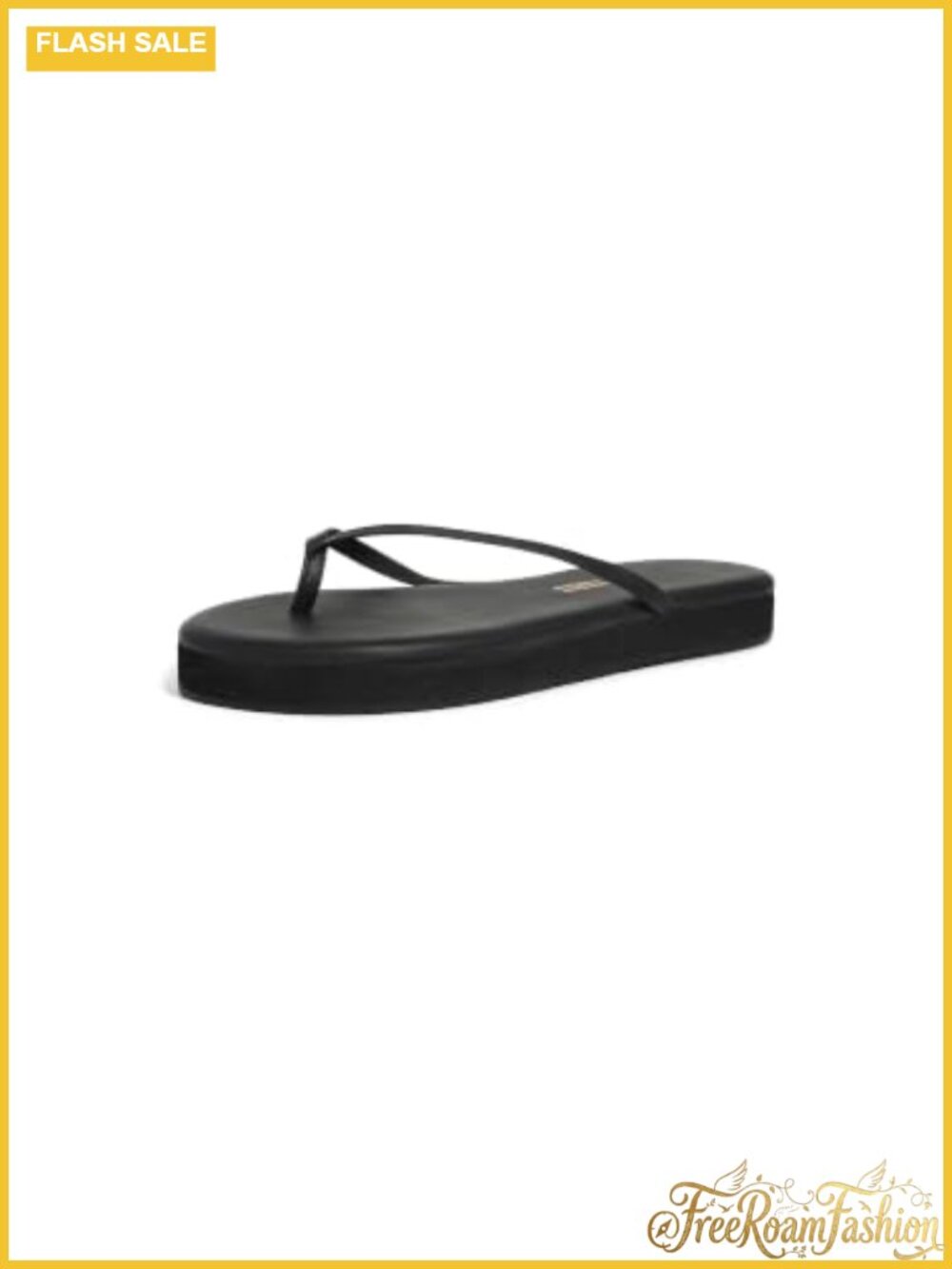 Platform Thong Sandals Leather Sole Casual Slip On